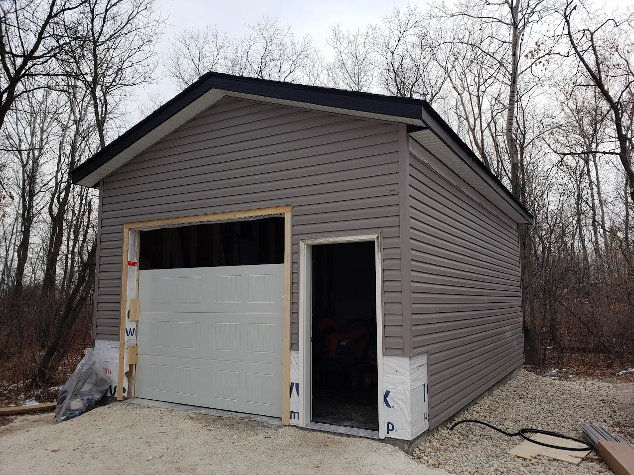 Garage siding